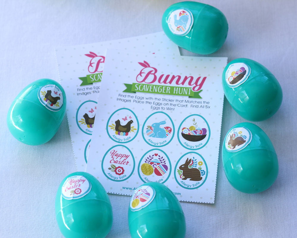Allergy-Friendly Easter Activity Set by food Allergy Superheroes awareness gear products teal eggs Easter Bunny Egg Hunt