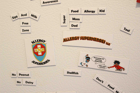 Food Allergy Magnetic Phrases by Allergy Superheroes.