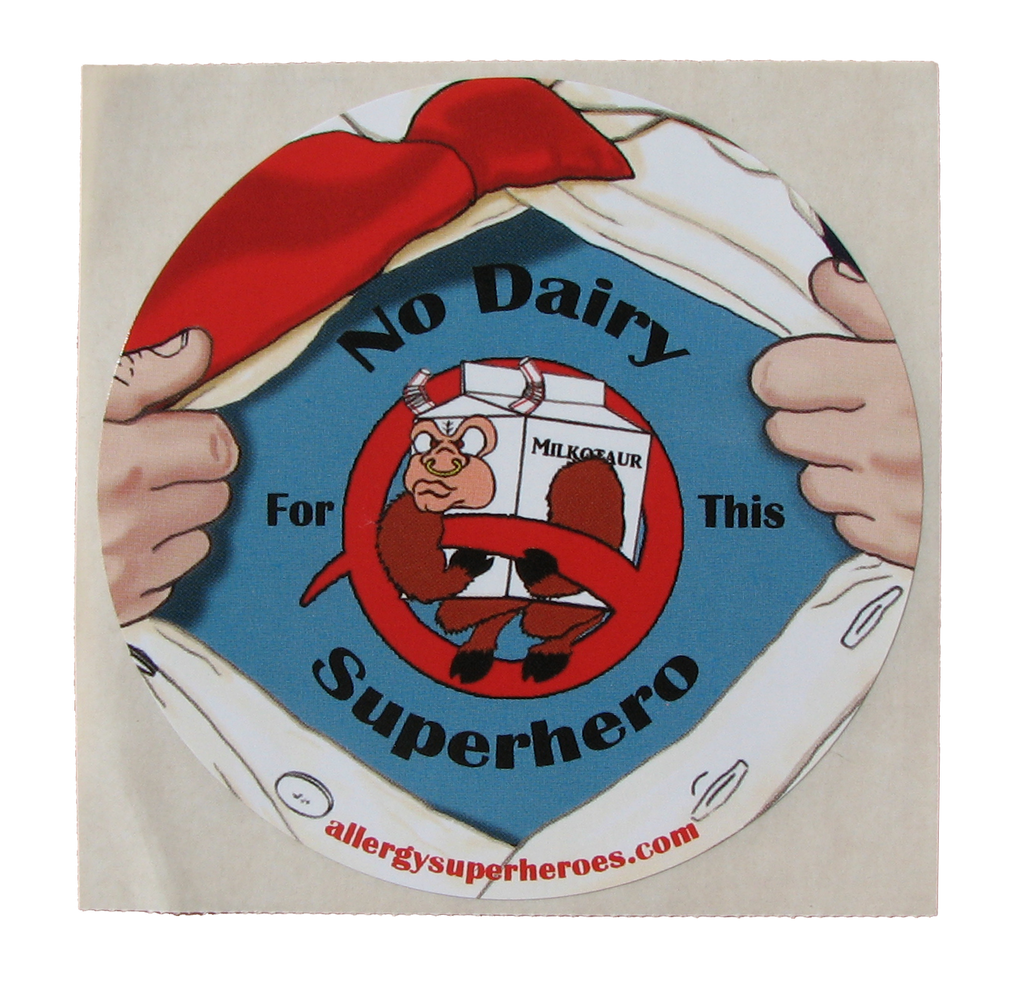 Milkotaur Dairy Allergy boy sticker by food Allergy Superheroes.