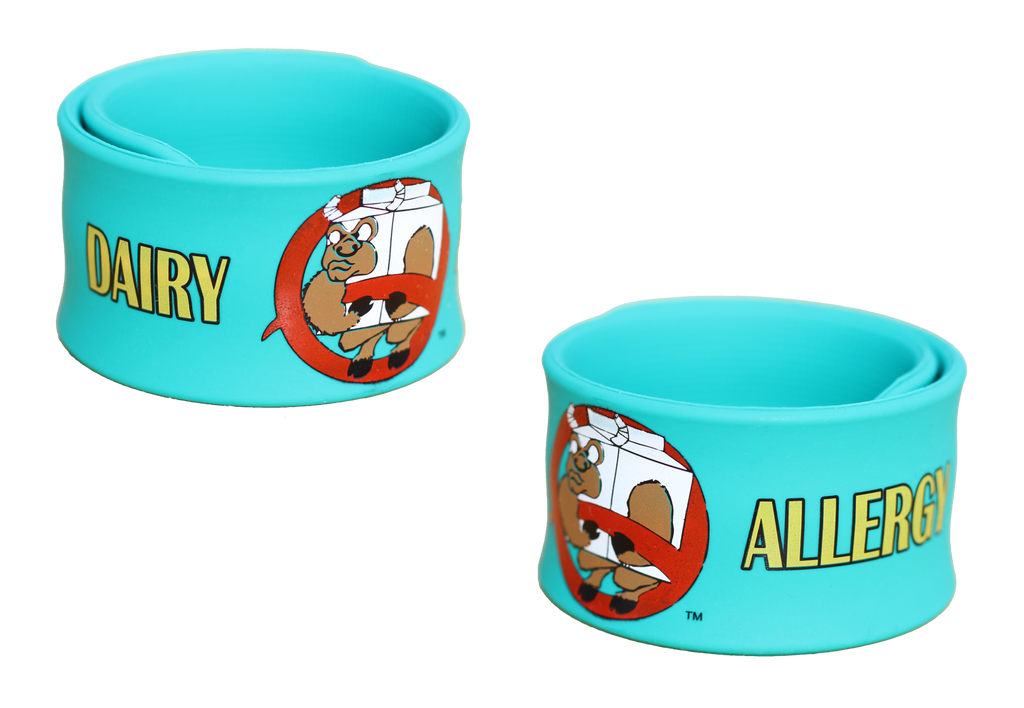 Milkotaur Dairy Allergy slap bracelet by food Allergy Superheroes.