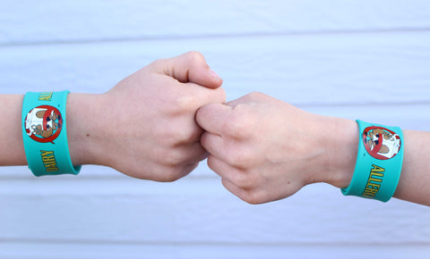 Milkotaur Dairy Allergy slap bracelet by food Allergy Superheroes.