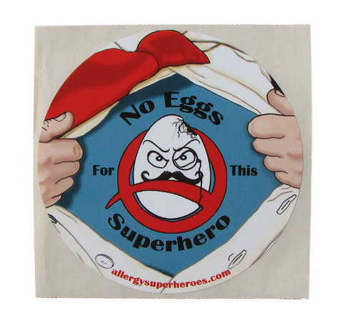 Professor Eggstein Egg Allergy boy sticker by food Allergy Superheroes.