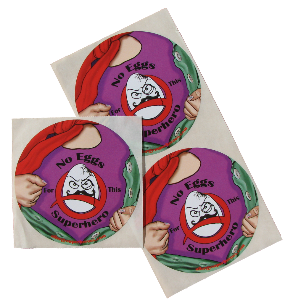 Professor Eggstein Egg Allergy girl sticker by food Allergy Superheroes.