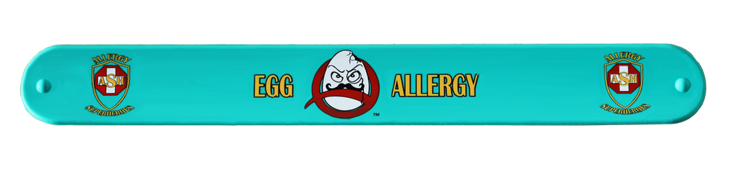 Professor Eggstein Egg Allergy slap bracelet by food Allergy Superheroes.