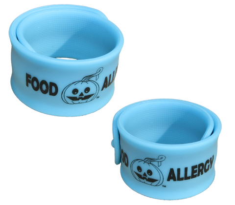 Teal Pumpkin Glow-in-the-Dark Food Allergy Slap Bracelet by Allergy Superheroes.
