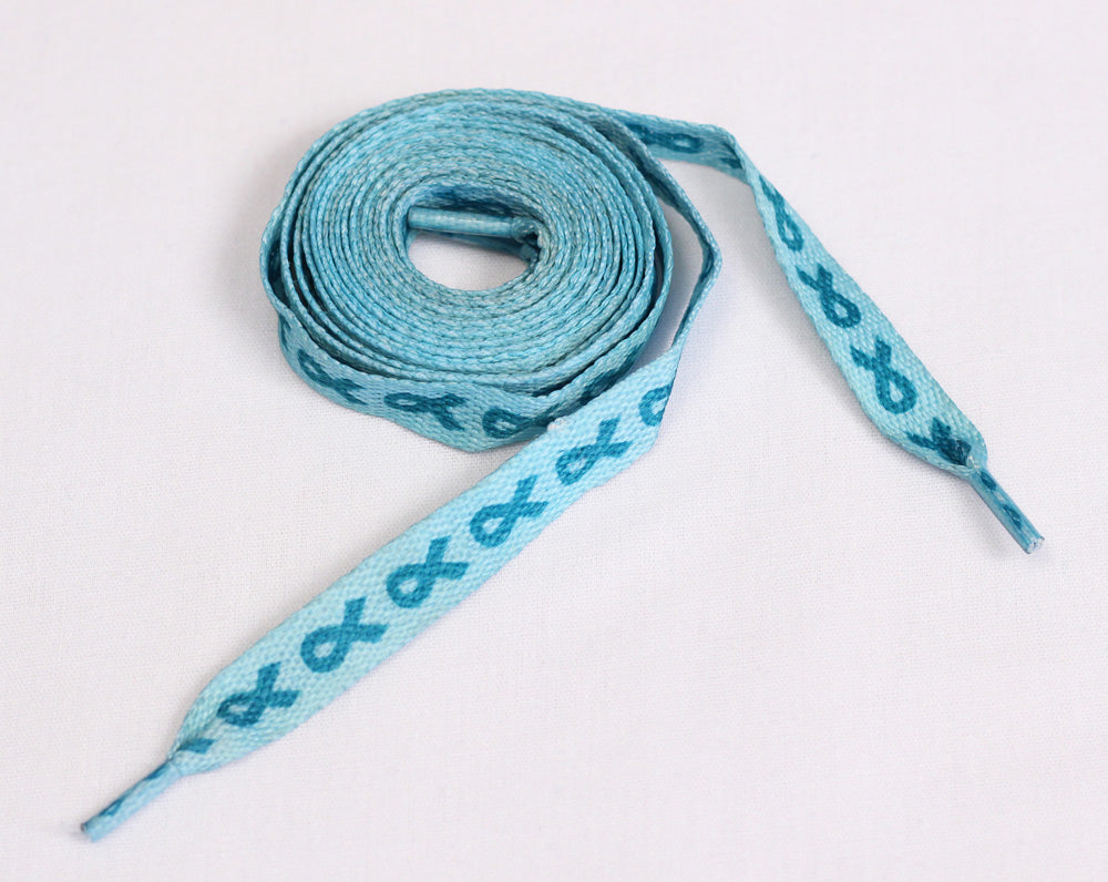 Food Allergy Awareness Shoelaces - Teal Ribbon by Allergy Superheroes