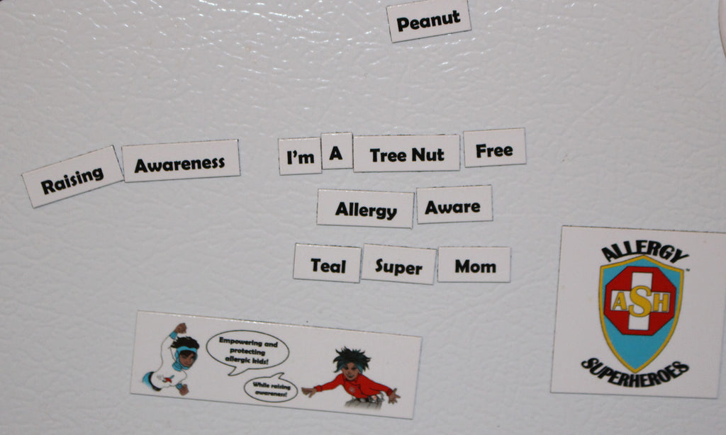 Food Allergy Magnetic Phrases by Allergy Superheroes.
