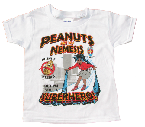 Lex Legume Peanut Allergy T-Shirt featuring Arctic Storm by food Allergy Superheroes.