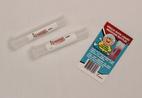 Single-dose Liquid Medicine Bottles Travel Size by food Allergy Superheroes.