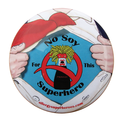Medusoy Soy Allergy boy button by food Allergy Superheroes.