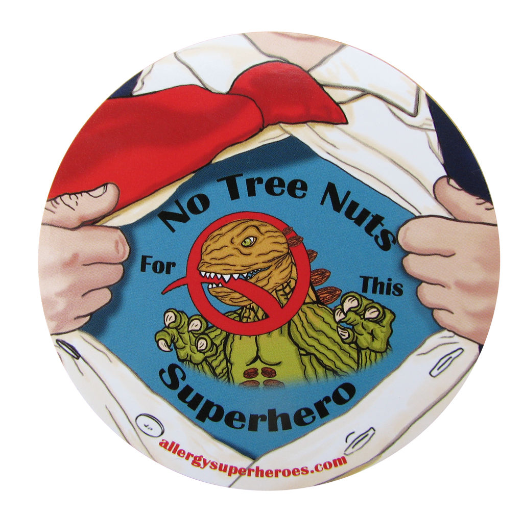 Nutzilla Tree Nut Allergy boy sticker by food Allergy Superheroes.