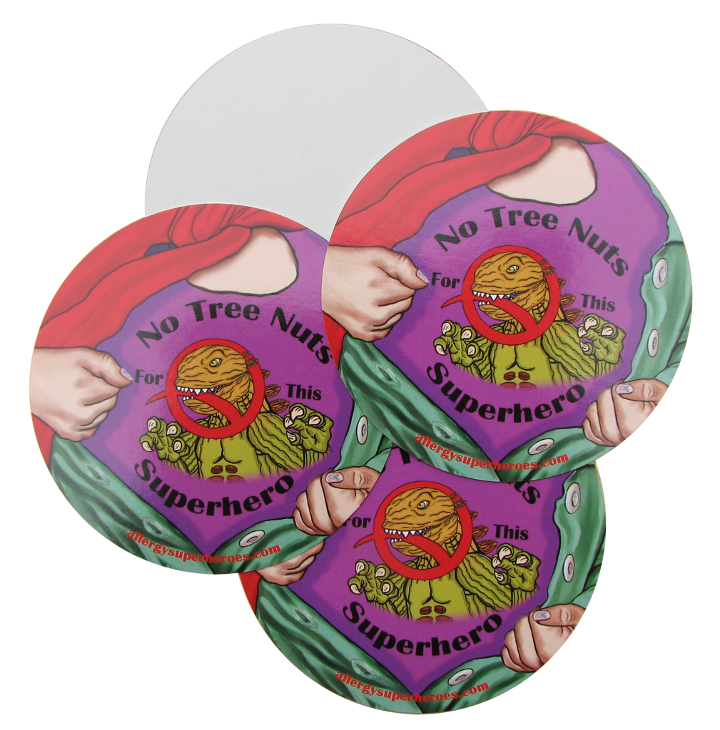 Nutzilla Tree Nut Allergy girl sticker by food Allergy Superheroes.