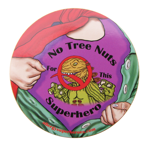 Nutzilla Tree Nut Allergy girl sticker by food Allergy Superheroes.