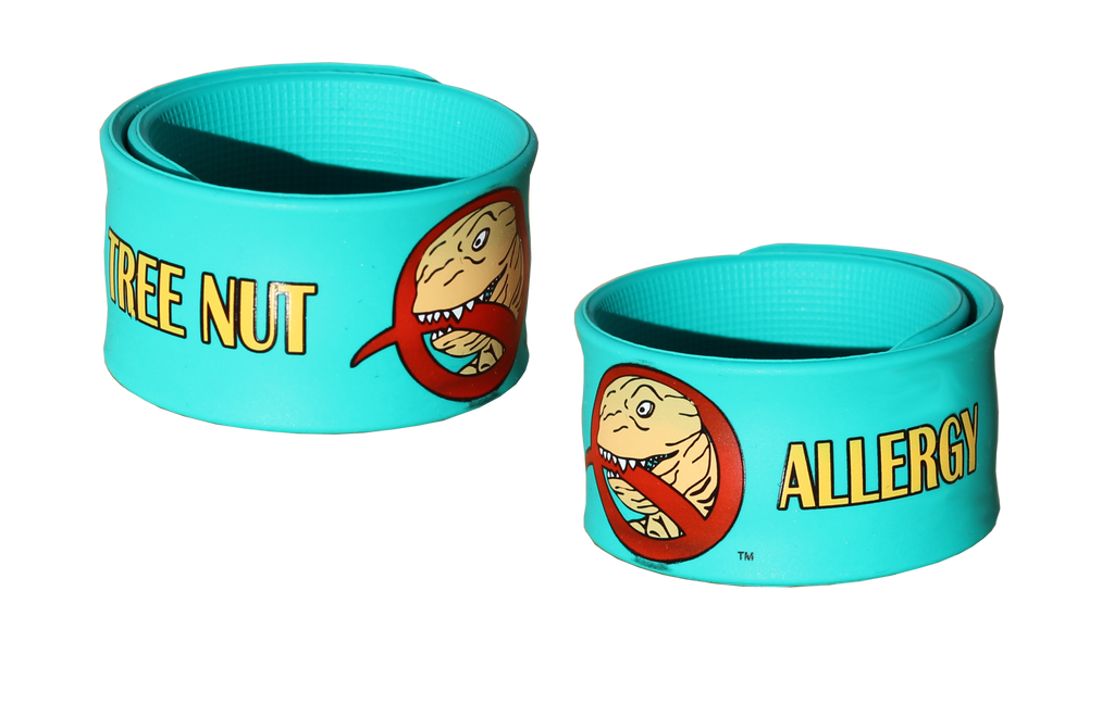 Nutzilla Tree Nut Allergy slap bracelet by food Allergy Superheroes.