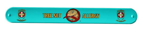 Nutzilla Tree Nut Allergy slap bracelet by food Allergy Superheroes.