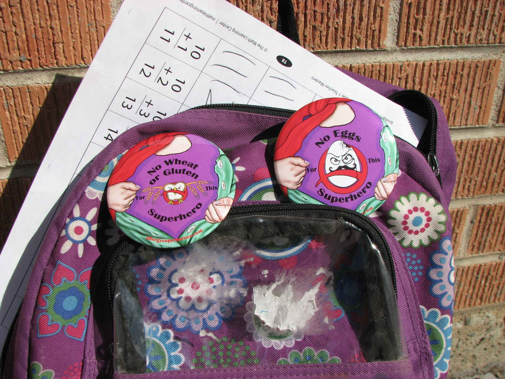 Celihawk Gluten Wheat Allergy girl button by food Allergy Superheroes.