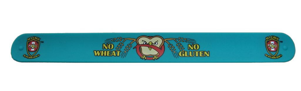 Celihawk Gluten Wheat Allergy slap bracelet by food Allergy Superheroes.