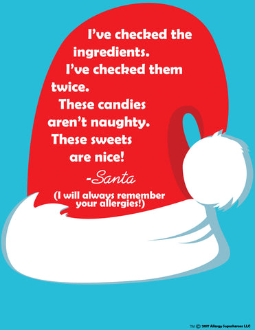 Santa Claus Christmas Magic Note - This candy is safe