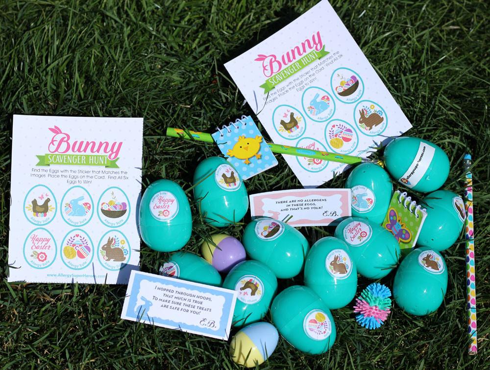 Allergy-Friendly Easter Activity Set by food Allergy Superheroes awareness gear products teal eggs Easter Bunny Egg Hunt