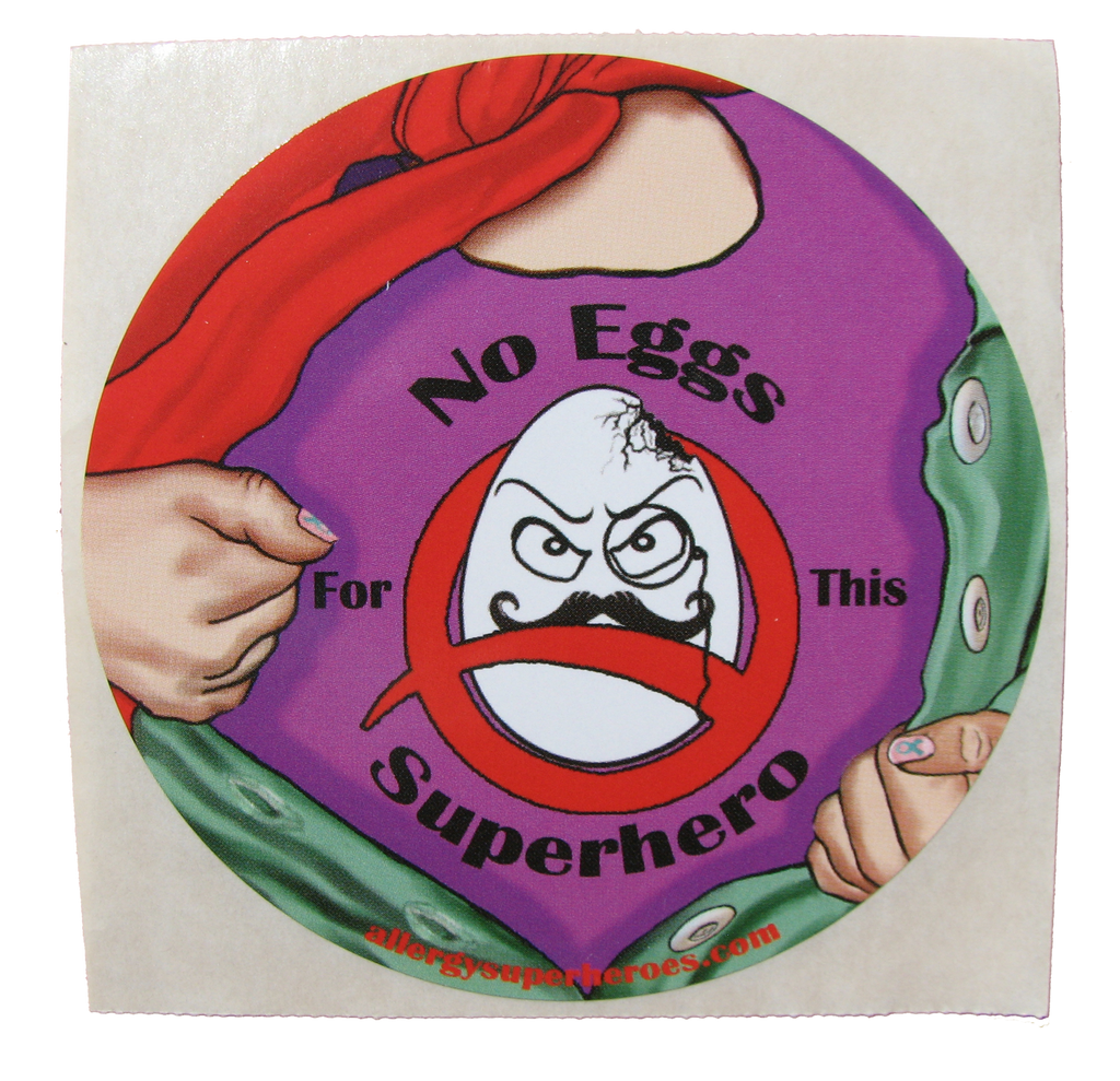 Professor Eggstein Egg Allergy girl sticker by food Allergy Superheroes.