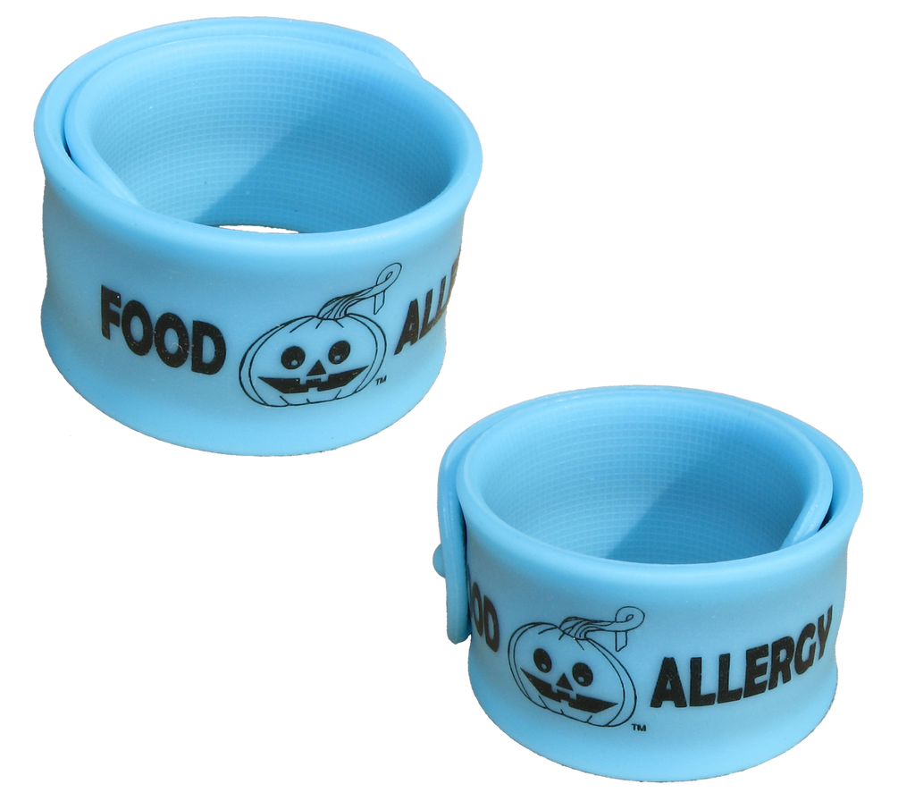Teal Pumpkin Glow-in-the-Dark Food Allergy Slap Bracelet by Allergy Superheroes.