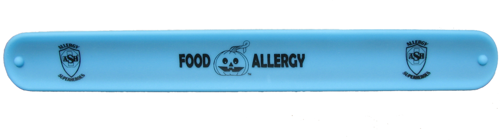 Teal Pumpkin Glow-in-the-Dark Food Allergy Slap Bracelet by Allergy Superheroes.