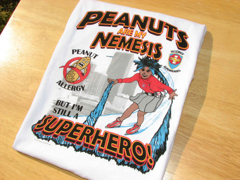 Lex Legume Peanut Allergy T-Shirt featuring Arctic Storm by food Allergy Superheroes.