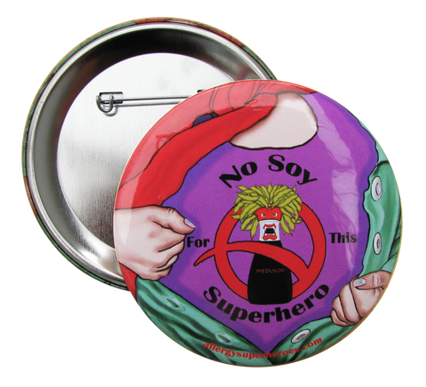 Medusoy Soy Allergy girl button by food Allergy Superheroes.