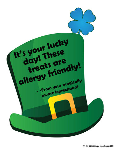 Food Allergy Superheroes St. Patrick's Day safe treats from the magically food allergy aware leprechaun