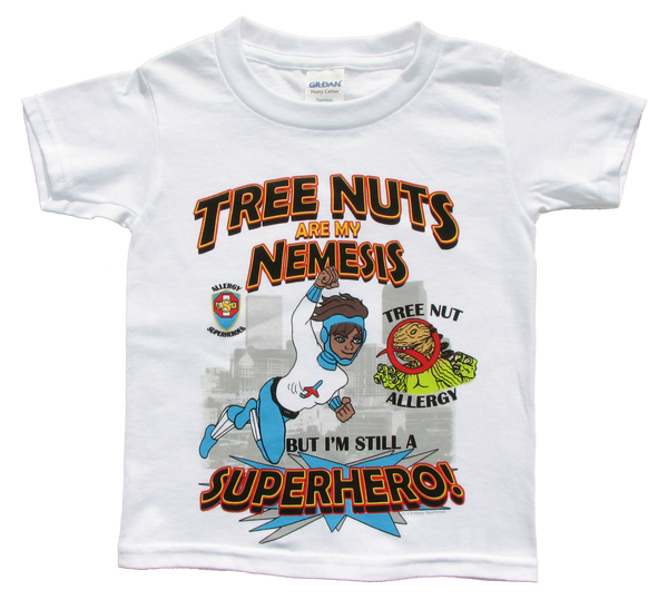 Tree Nut Allergy T-Shirt Boy Superhero Jet Trail – Allergy Superheroes