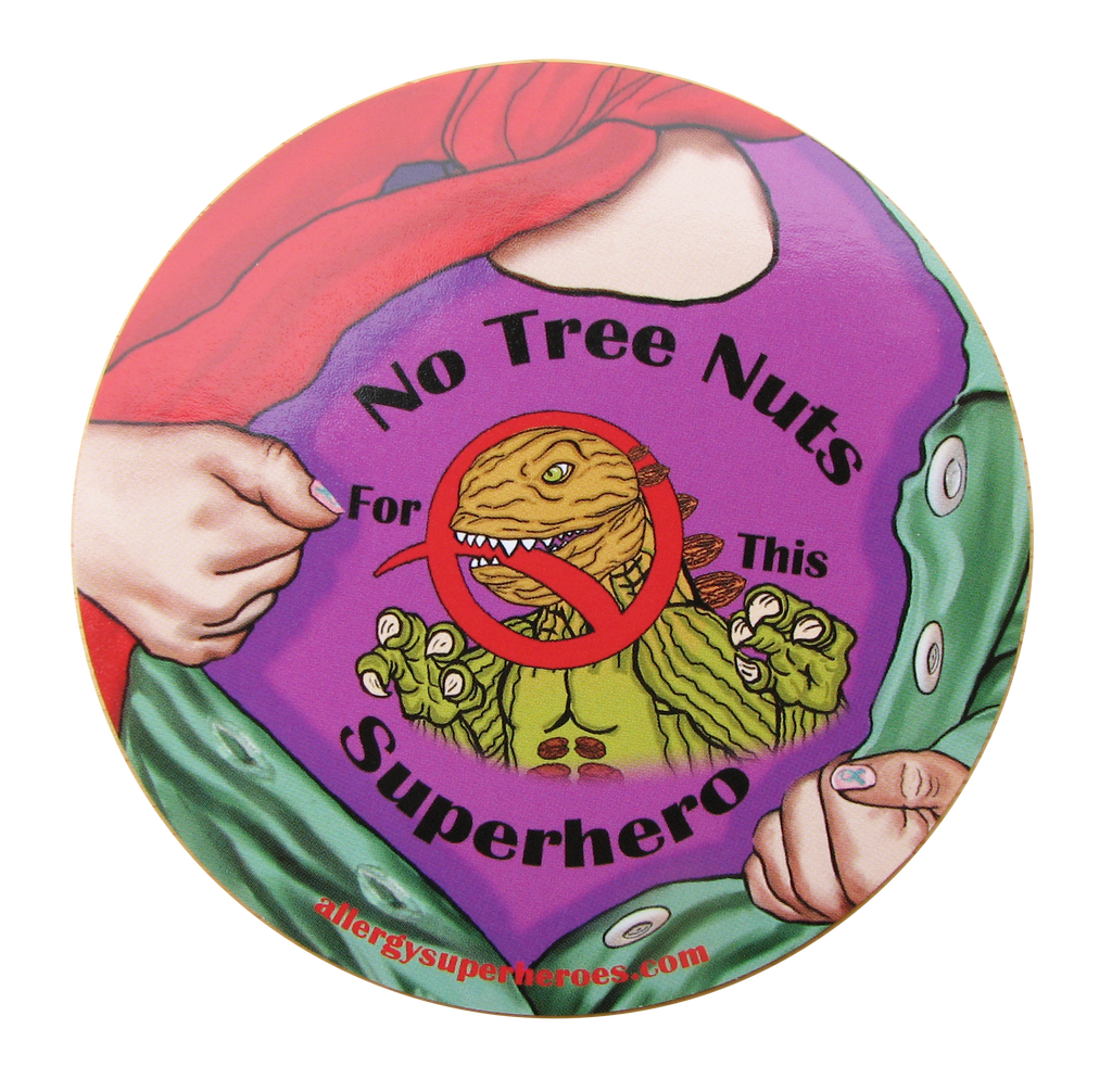 Nutzilla Tree Nut Allergy girl sticker by food Allergy Superheroes.